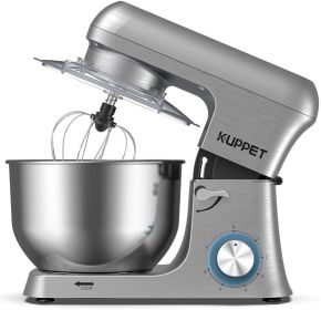 Stand Mixer, KUPPET Stainless Steel Mixer 6.5-QT, kitchen Mixer 6-Speeds Tilt-Head Food Mixer with Dough Hook, Wire Whip & Flat Beater
